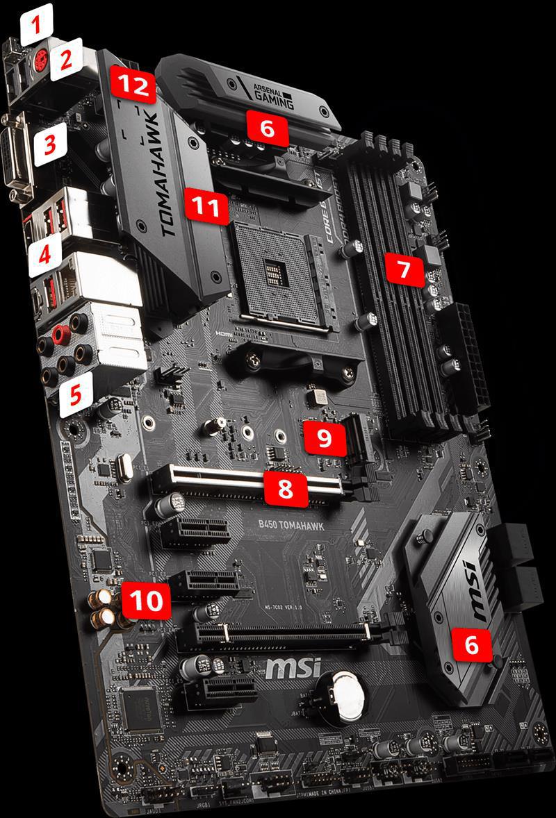 Msi b450 tomahawk индикаторы светодиоды каким когда я горят