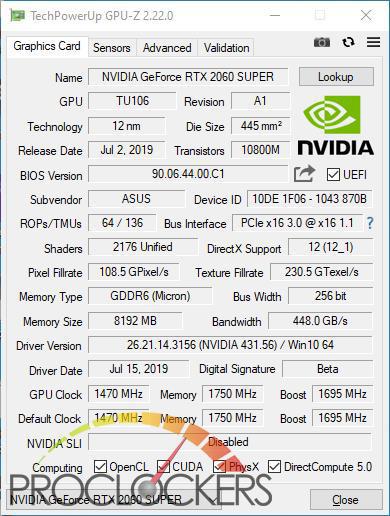RTX2060 DUAL 6G-EVO Asus GeForce