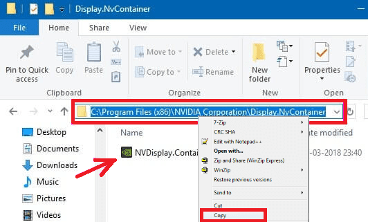 Program files missing. Nvcontainer Window class.